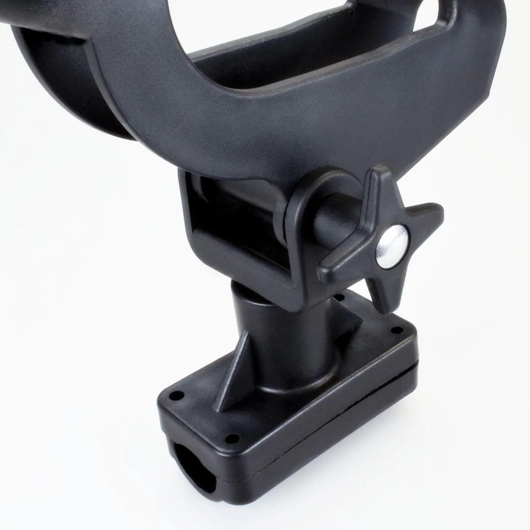 Adjustable Side Rail Mount Boat Raft Fishing Pole Rod Stand Holder Rest Black Fishing Tackle Accessories