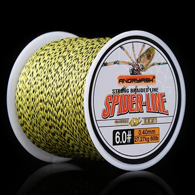 Angryfish Spider-Line Series 100m/300m/500m PE Braided Fishing Line  Camouflag 4 Strands 10- 60LB Multifilament Fishing Line - AliExpress