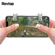Rovtop Metal Gamepad Trigger Smart Phone for PUBG Mobile Game Fire Button Aim Key L1R1 Shooter Controller for Android ios