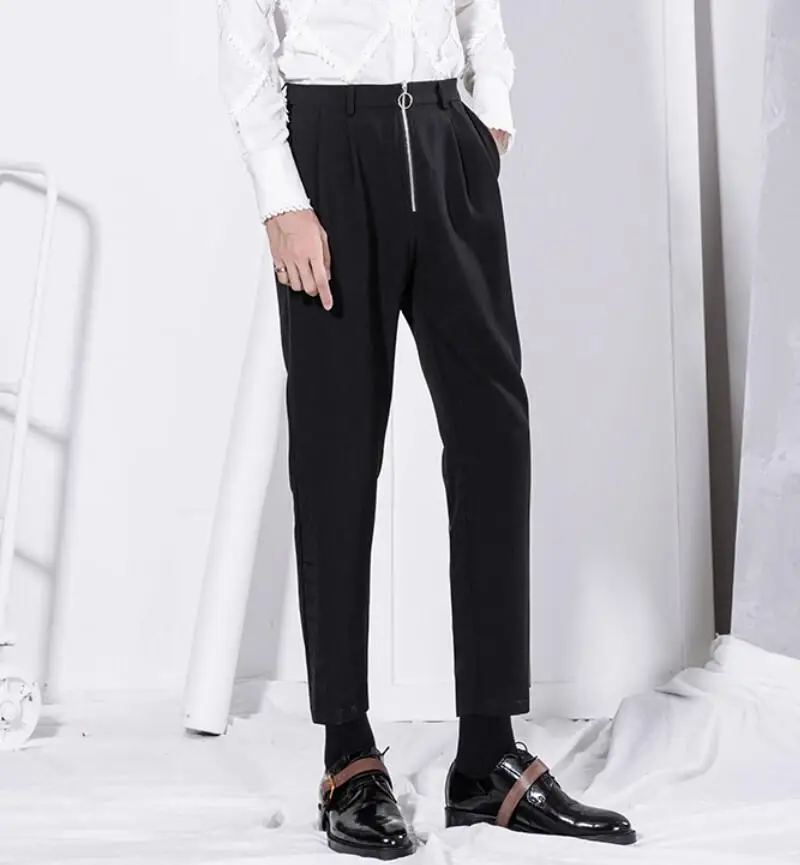 2018 New Autumn Winter Mens pants fashion trend casual pants slim