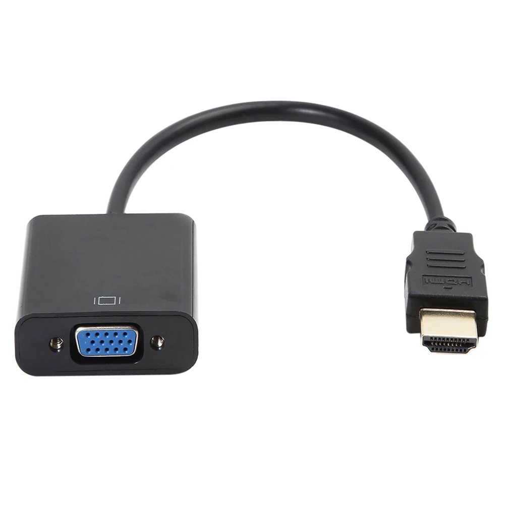 Высокое разрешение 1080P HDMI мужчина к VGA Женский видео конвертер Кабель адаптер для