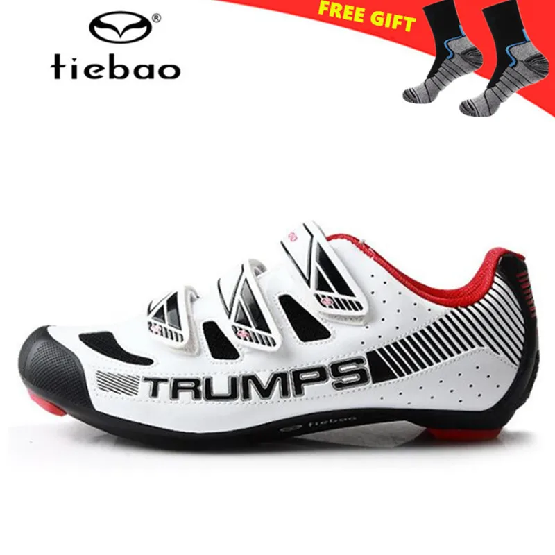 

TIEBAO NEW Road Bike Cycling Shoes men white Professional Riding Team Self-Locking Bike Road Riding Equipment Sapatilha Ciclismo