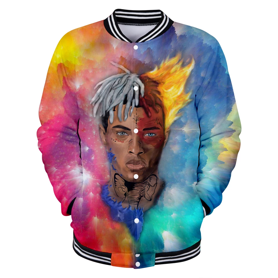 Xxxtentacion 3D бейсбольная куртка Бомбер мужская Rip xxxtentacion свитер рэпер Jahseh Дуэйн Onfroy