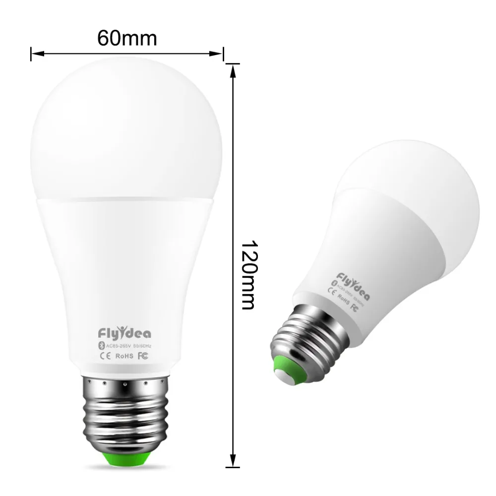  Smart LED Wireless Bluetooth Light Bulb E27 10W RGB Color Changing Lights Adjustable AC 85-265V APP - 32982689255