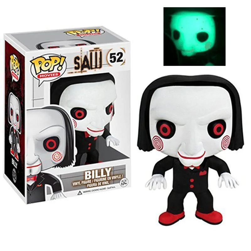 

FUNKO POP SAW BILLY Glow in the Dark Vinyl Doll Action Figures Collection Model Horror Shocker Figure Toys for Kids