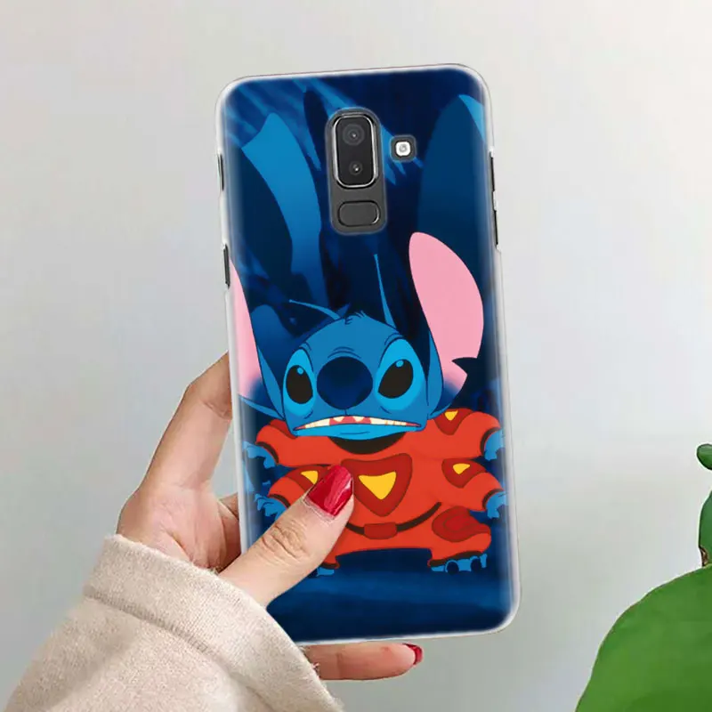 Милый чехол для телефона Lilo Stitch s для samsung Galaxy J4 J6 Plus J8 A40 A50 A60 A70 A80 жесткий чехол из поликарбоната