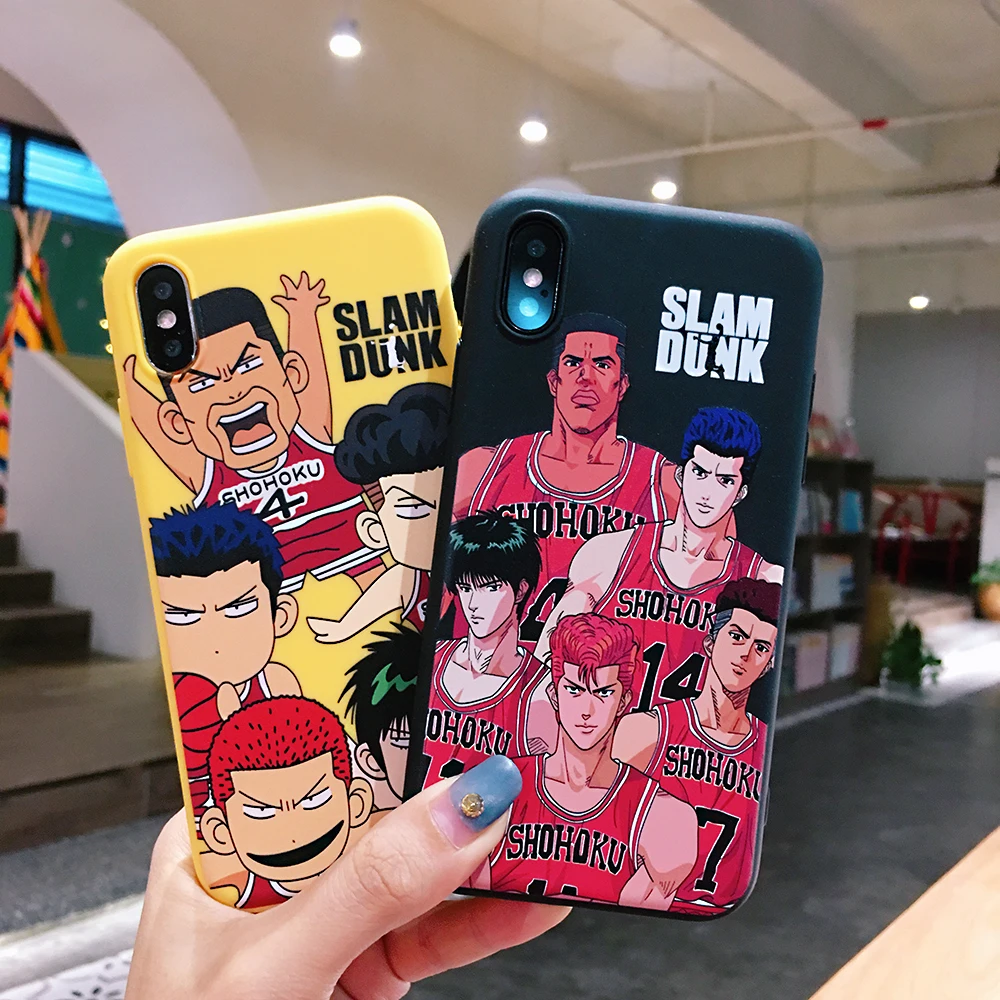 Slam Данк Телефон чехол для iPhone 6 S 7 8 Plus милый мультфильм мягкий Силиконовый ТПУ