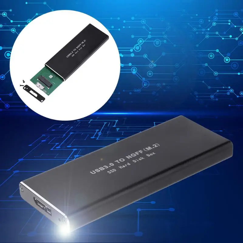 Корпус для жесткого диска USB 3 0 M.2 NGFF на USB3.0 SSD SATA чехол с высокой пяткой Чехол