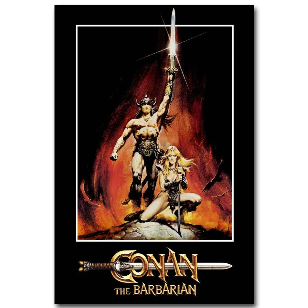 

ARNOLD SCHWARZENEGGER CONAN THE BARBARIAN 2 Wall Sticker Home Decoration Silk Art Poster