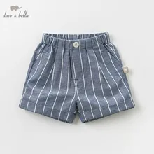 DB10489 dave bella/летние модные полосатые шорты для малышей штаны для малышей повседневная одежда для мальчиков 1 предмет