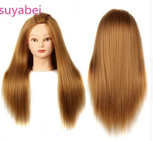 

Golden Wig head Professional Blonde hairdressing dolls head Female Mannequin Hairdressing Styling Training Head Mannequin Head