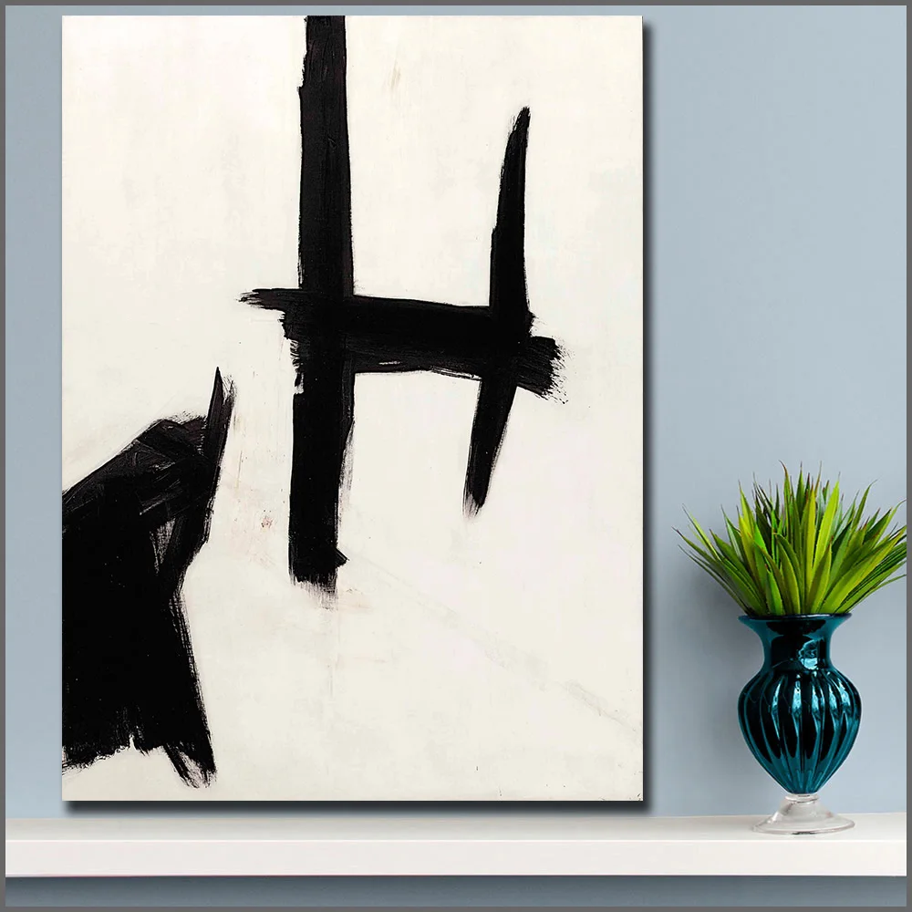 Модный большой размер Печать абстрактный Franz_kline_curvinal Настенная картина домашний Декор Гостиная Современная печать на холсте картины