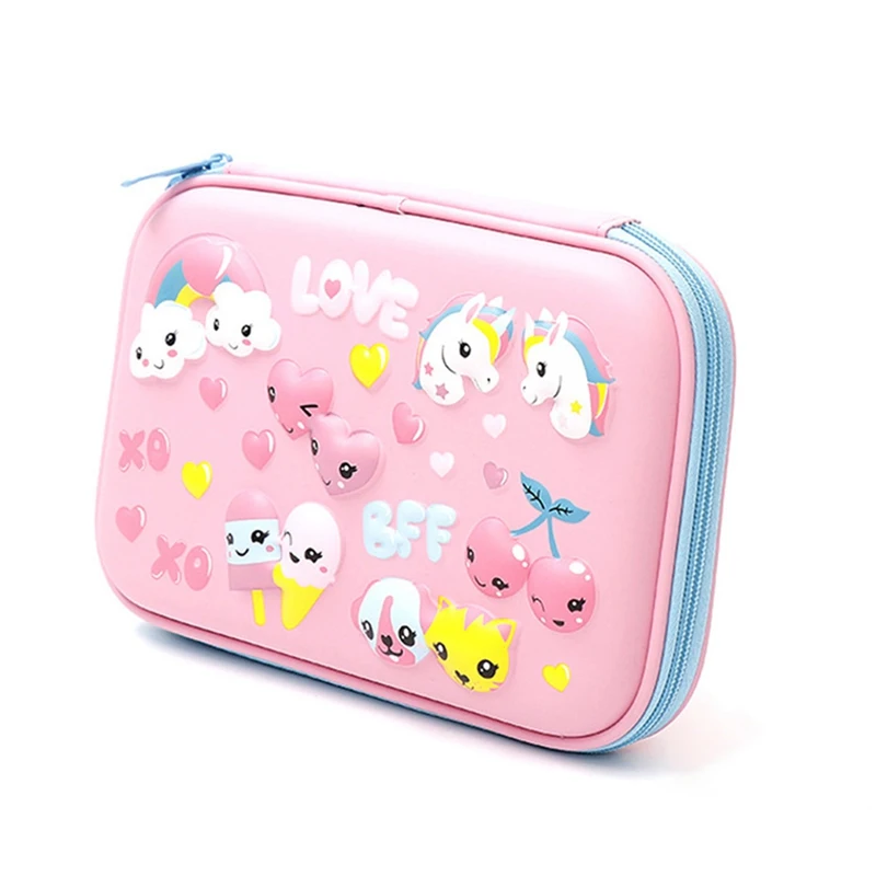 

1Pcs Cartoon Cute Ice Cream Pencil Case EVA Kawaii Pen Bag Large Capacity Pencil Box School Supply