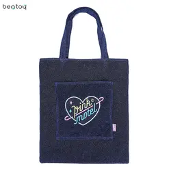 Корейский Для женщин студент сумка блестящие хлопковые сумочки сумки Повседневное плечевая сумка дамская сумочка чехол