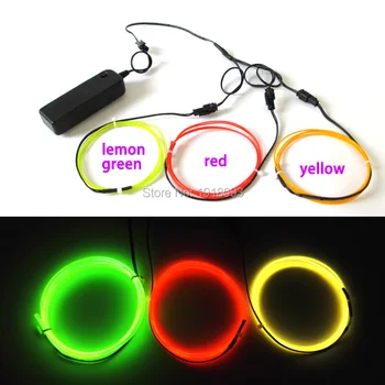 

2020 1Meter 3pieces DC-3V 1.3mm Flexible Neon Glowing Light can be bent into any shape EL wire Cable Rope Trendy LED Strip Toys