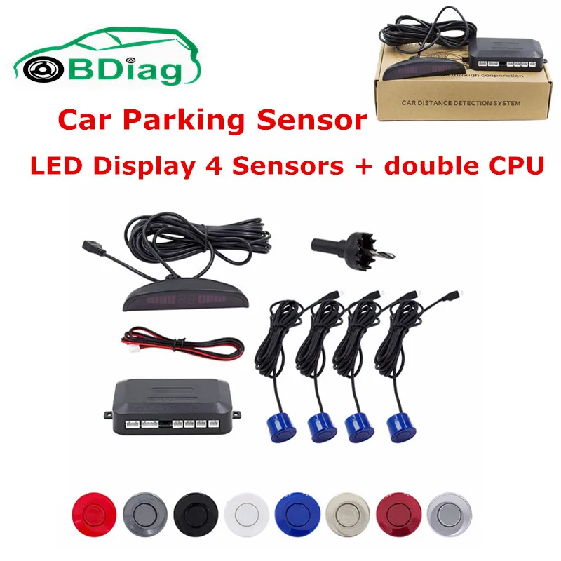 

2018 Car Auto Parktronic LED Parking Sensor With 4 Sensors LED Backlight Display Recerse Backup Radar Monitor Detector System