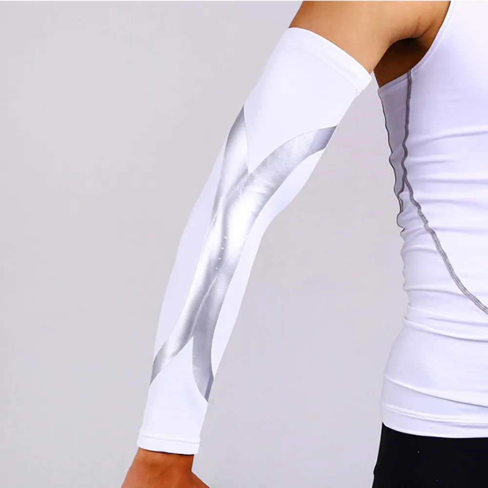 High Elastic Men Sports Long Arm Sleeve Warmers Basketball Shooting