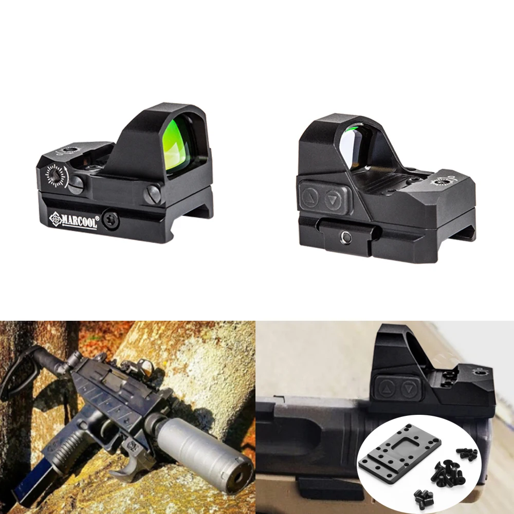 Marcool Optics Tactical Optical Reflex Red Dot Sight Scope For Ak47 Ar15  Glock Pistol With Picatinny And Glock Mount - Hunting Riflescopes -  AliExpress