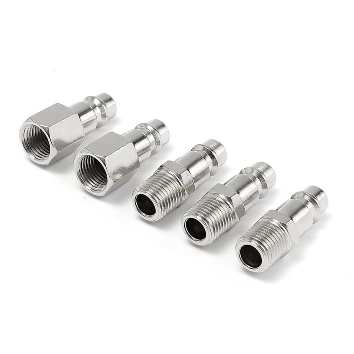5pcs Mayitr Euro Air Line Hose Compressor Connector Quick Couplers Set