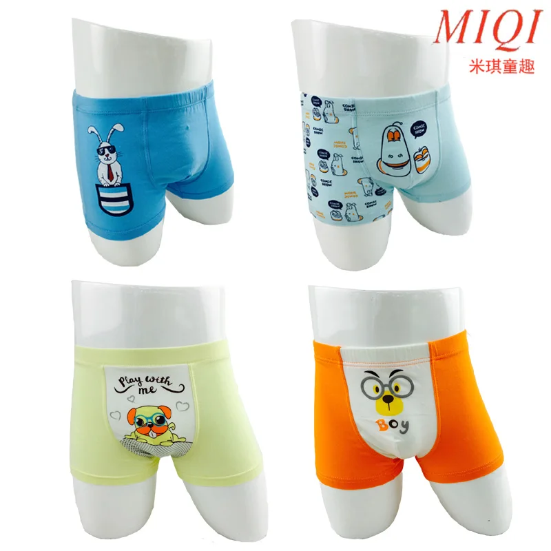 1 Pcs/lot 2017new Cotton Cartoon Kids Boys Underwear Summer Soft Breathable Baby Boxer Children