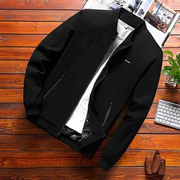 

Fashion men Bomber jacket Spring autumn plus size Casual coat mens Solid color baseball jacket Male Fit zipper outerwear M-8XL