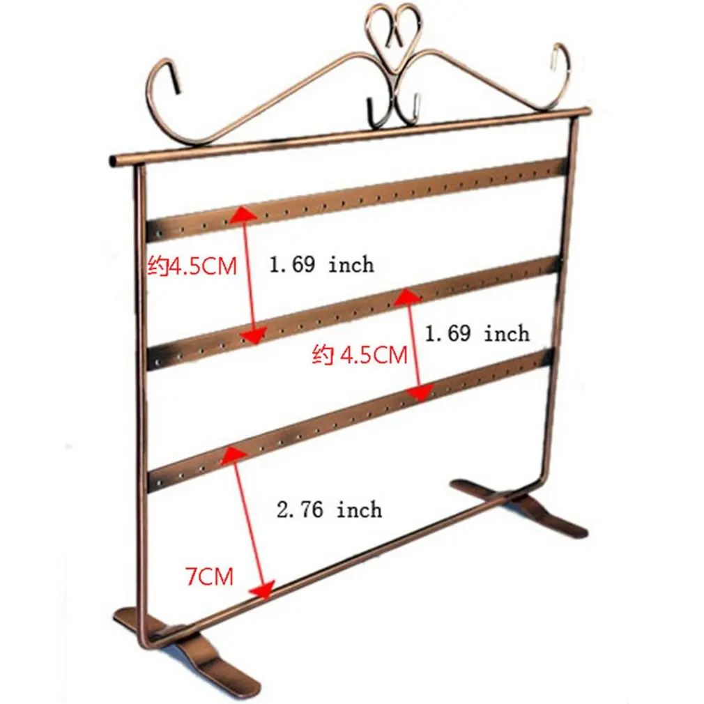 72 Holes Earrings Ear Studs Display Holder Stand Showcase Metal Jewelry Organizer Rack Flat Earring Holder 72 Holes Earrings Ear Studs Display Holder Stand Showcase Metal Jewelry Organizer Rack Flat Earring Holder