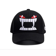 Модные бейсболки Devil's Teeth вышивка хлопок бейсбольная кепка для мужчин и женщин Брендовые спортивные хип хоп Плоские солнечные регулируемый головной убор Ba