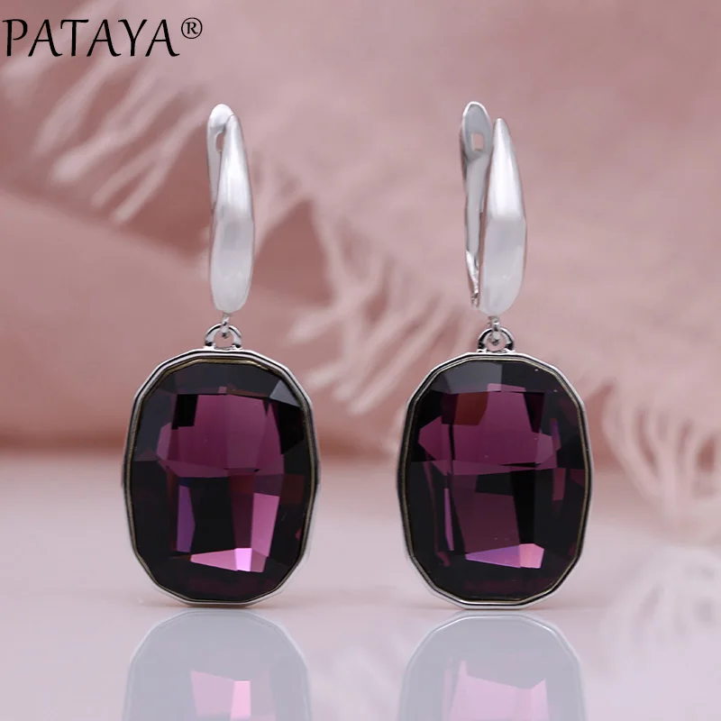 Женские длинные серьги PATAYA элегантные квадратные овальные