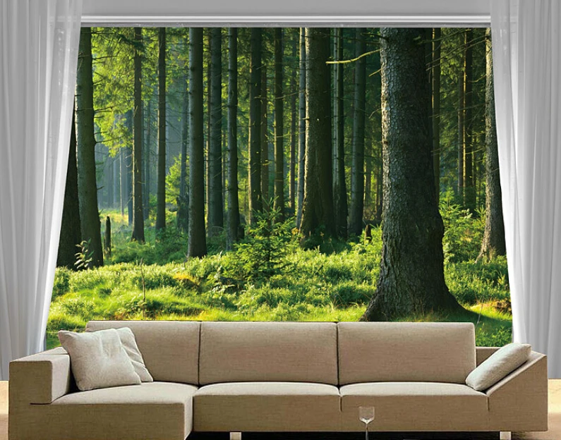[Self Adhesive] 3D Tropical Forest 2 Wall Paper mural Wall Print Decal