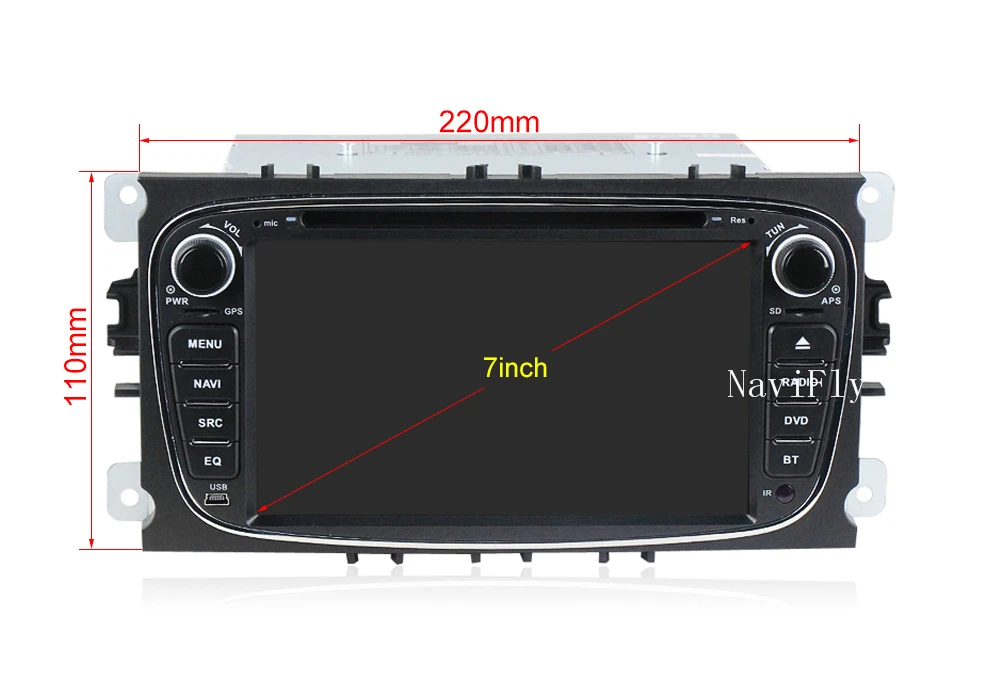 Flash Deal NaviFly Android 8.1 quad Core Car multimedia player for Ford focus/S-MAX/Mondeo/C-MAX/Galaxy car gps navigation navi 2 din 1