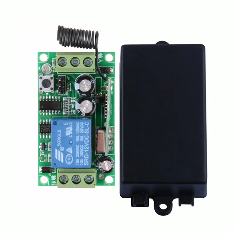

DC 12V 1 CH Relay Receiver Wireless Remote Control Switch 315/433.92 RF Radio Frequency RX Learning Momentary Toggle Latched