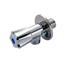 Латунный клапан с четвертым углом поворота 1/2 дюйма x 1/2 дюйма на входе и выходе настенное крепление, полированный хром