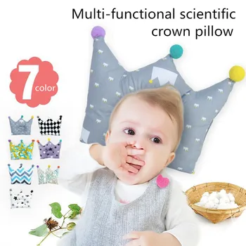 

Newborn Positioner Anti Roll Cushion Flat Bebe Head Protection Cotton Baby Pillow Crown Infants Shaping Pillow Cartoon Toddler