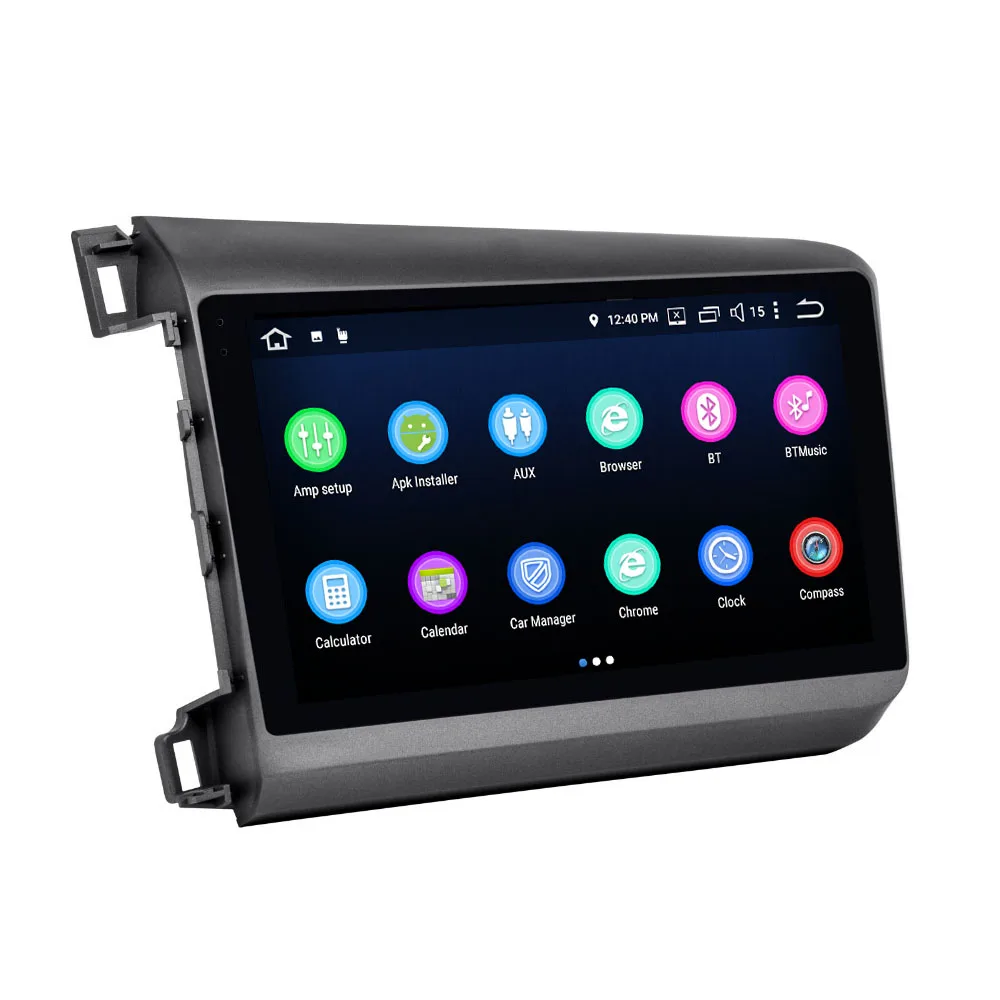 IPS 9 &quot4 Гб + 64 DSP для Honda Civic 2012 2015 левый привод Android 8 1 PX5 Octa Core камера заднего вида Wifi