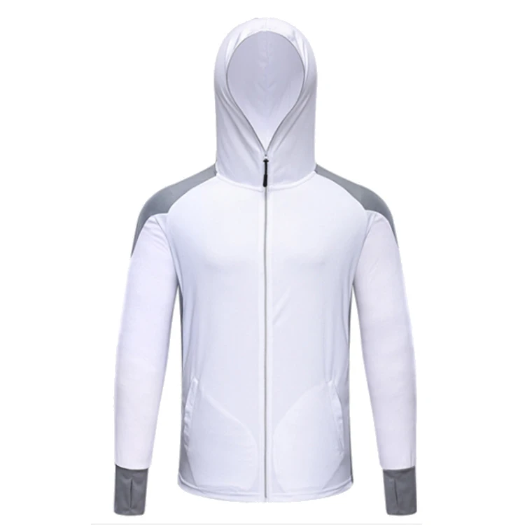 TRVLWEGO рыболовная рубашка для спорта на открытом воздухе, ультрафиолет, походная куртка, анти-москитная одежда, костюм для мужчин, весенняя одежда для рыбалки - Цвет: Белый