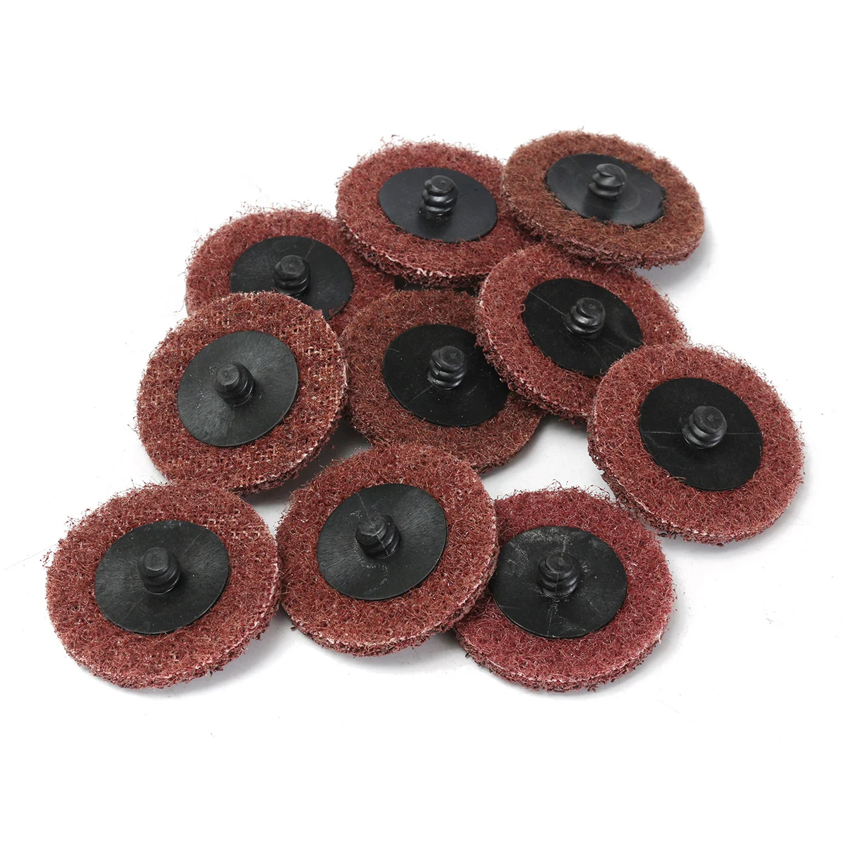 10pcs Mayitr 2" / 50mm Sanding Discs 120 Grit Roloc Roll Lock Surface