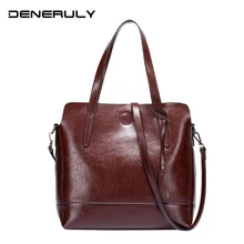 2019 Big Brand Genuine Leather Bags Women Soft Real Leather Crossbody Bag High Capacity Tote Bags Oil Wax Luxury Top-handle Bag 2019 Big Brand Genuine Leather Bags Women Soft Real Leather Crossbody Bag High Capacity Tote Bags Oil Wax Luxury Top-handle Bag