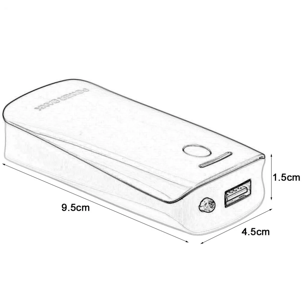 Творческий Дизайн 5600 мАч зарядка через usb Портативный внешнего резервного Батарея Зарядное устройство 2*18650 Батарея Мощность Bank Дело