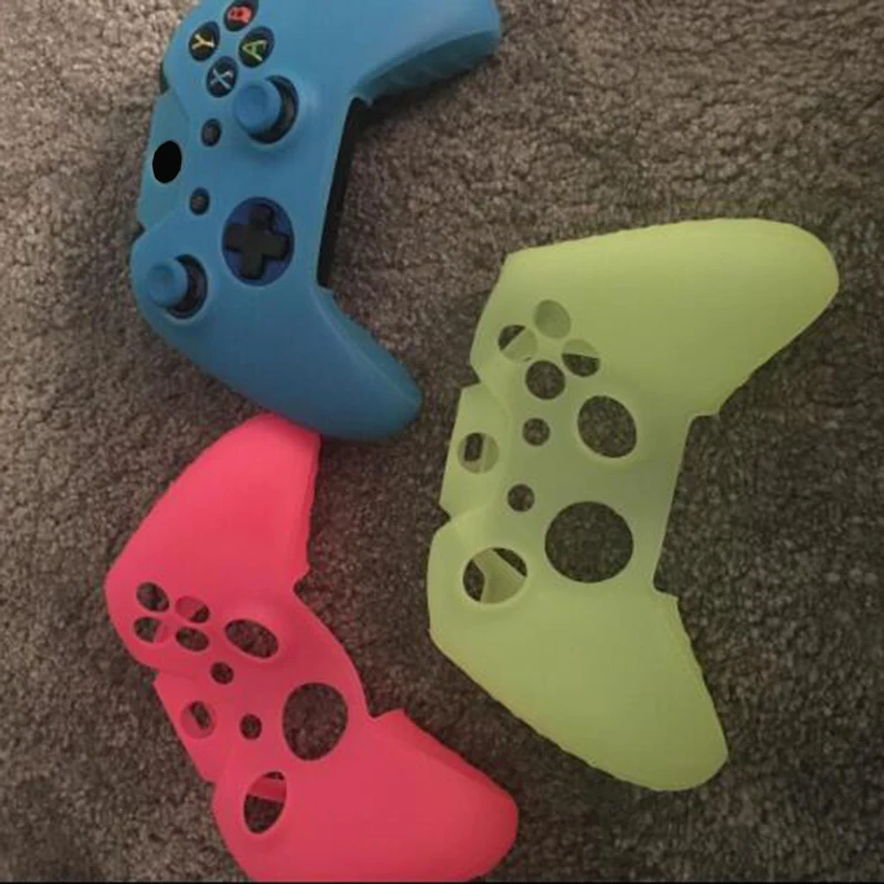 Glow in Dark Silicone Gel Rubber Grip Protective Case Skin Cover For Microsoft Xbox One Wireless Controller-7