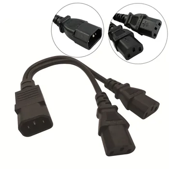 

dual C13 Power Cord Cable IEC 320 C14 to 2xC13 Splitter Cord IEC 320 Male to 2 Female Adapter C14 power extension cord 0.3M