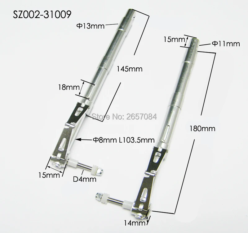 

Metal pneumatic telescopic landing gear metal shock absorber foot, D11mm,size 180MM, suitable for rc model landing gear parts