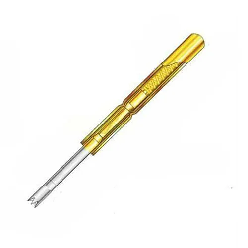 

(Top sell)Spring Test Probe Pogo Pin P50-Q1 Dia 0.68mm Length 16mm 75g Pack of 50 Color Gold