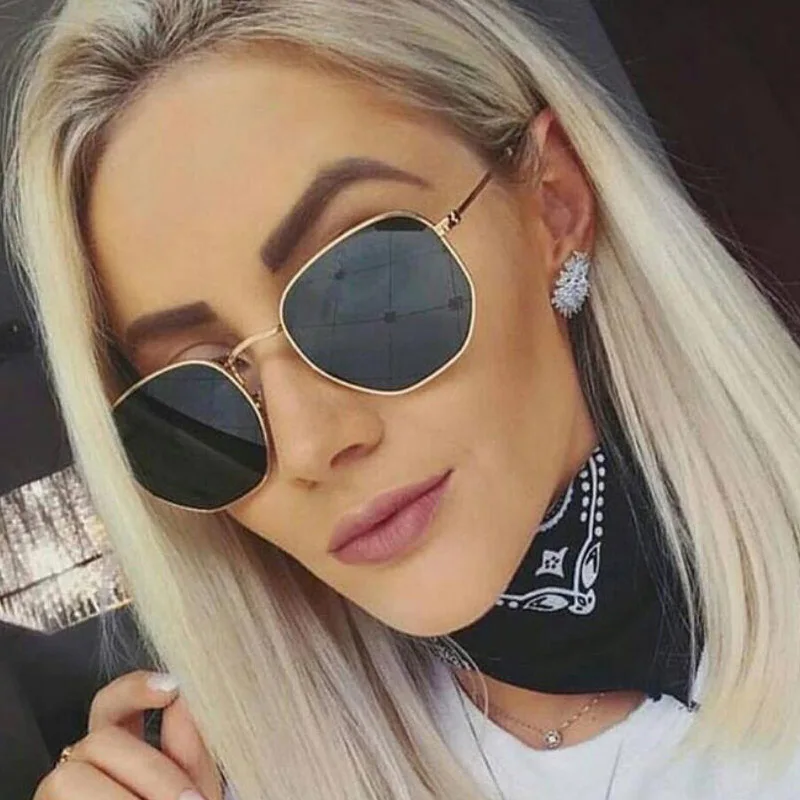 

ZUCZUG Classic Hexagon Sunglasses Women Brand Design Retro Small Square Sun Glasses Men Polygon Metal Frame Eyewear Oculos De So