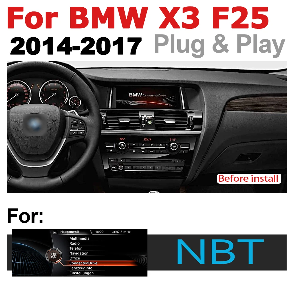 Sale Car Android Radio GPS Multimedia player For BMW X3 F25 2014~2017 NBT stereo HD Screen Navigation Navi Media 3