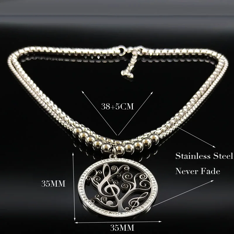 Модное ожерелье с цепочкой из нержавеющей стали для женщин из бусина серебряного цвета, ювелирное изделие joyeria mujer K77502