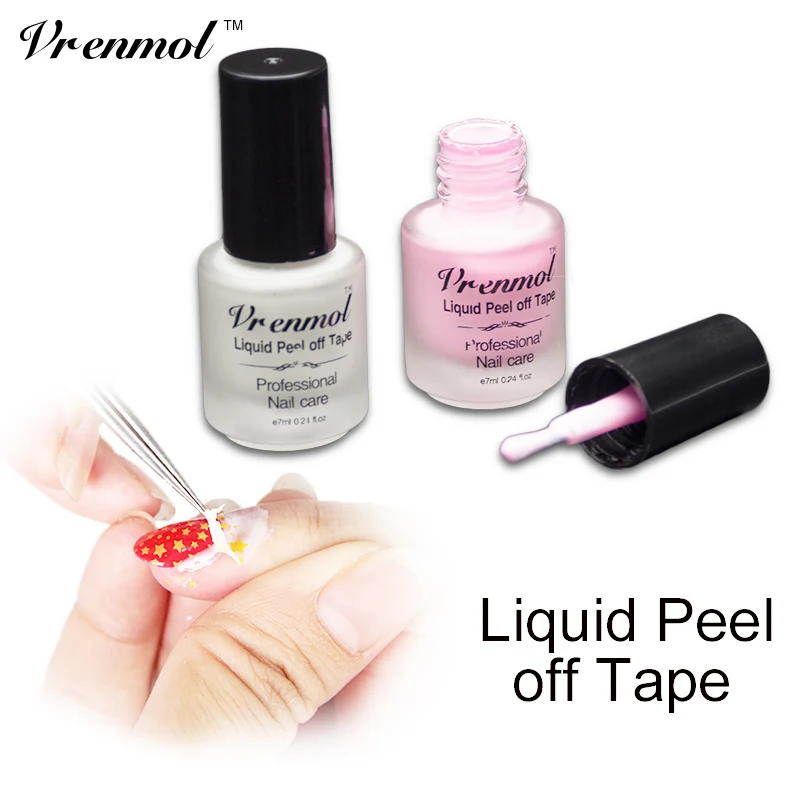 Vrenmol 1pcs Peel Off Liquid Tape Nail Gel Nail Art UV Gel Finger Skin