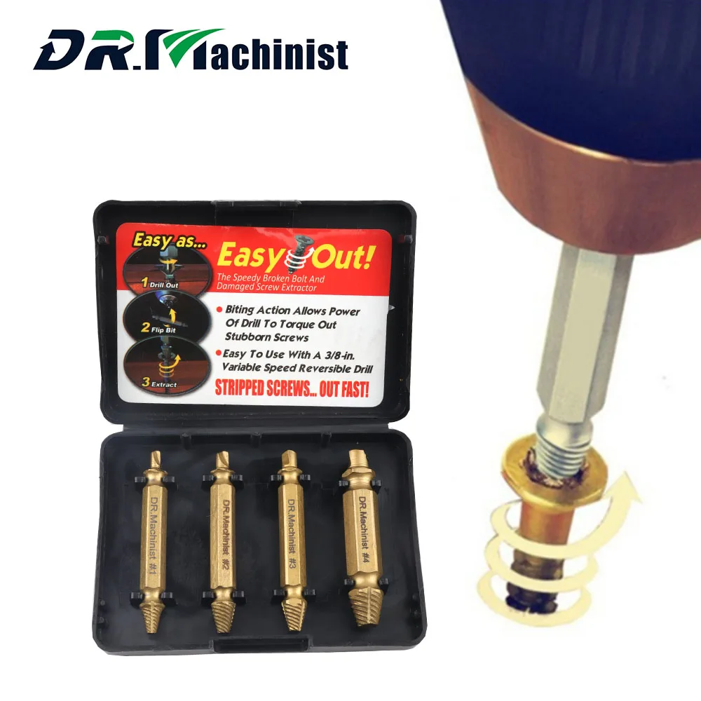Buy DR.Machinist 4pcs Double Side Drill Bits Broken