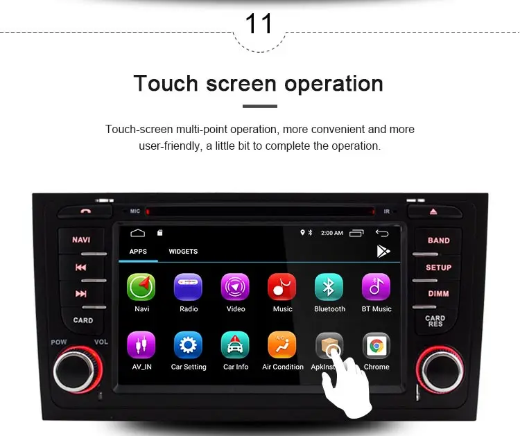 Cheap JDASTON Android 9.1 Car DVD Player For AUDI A6 S6 RS6 1997-2004 WIFI Multimedia GPS Navigation 2 Din Car Radio Video Stereo RDS 12