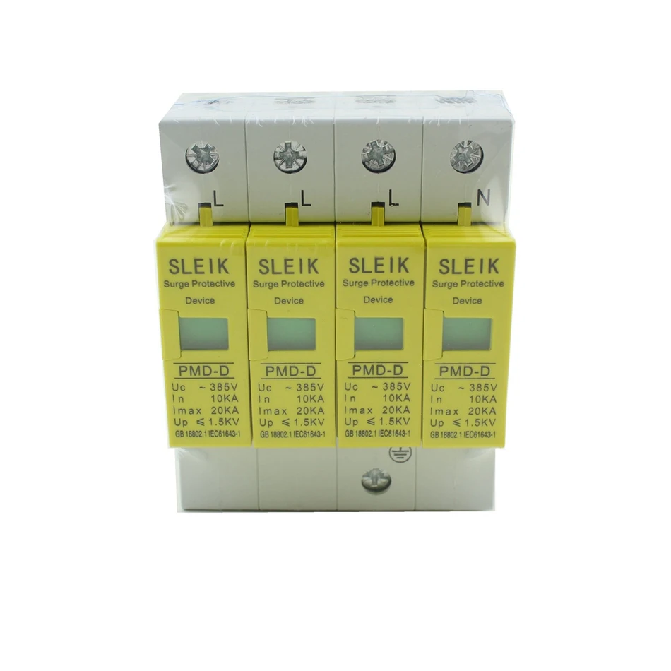 

high quality SPD 4P 10KA~20KA ~385VAC House Surge Protector Protective Low-voltage Arrester Device