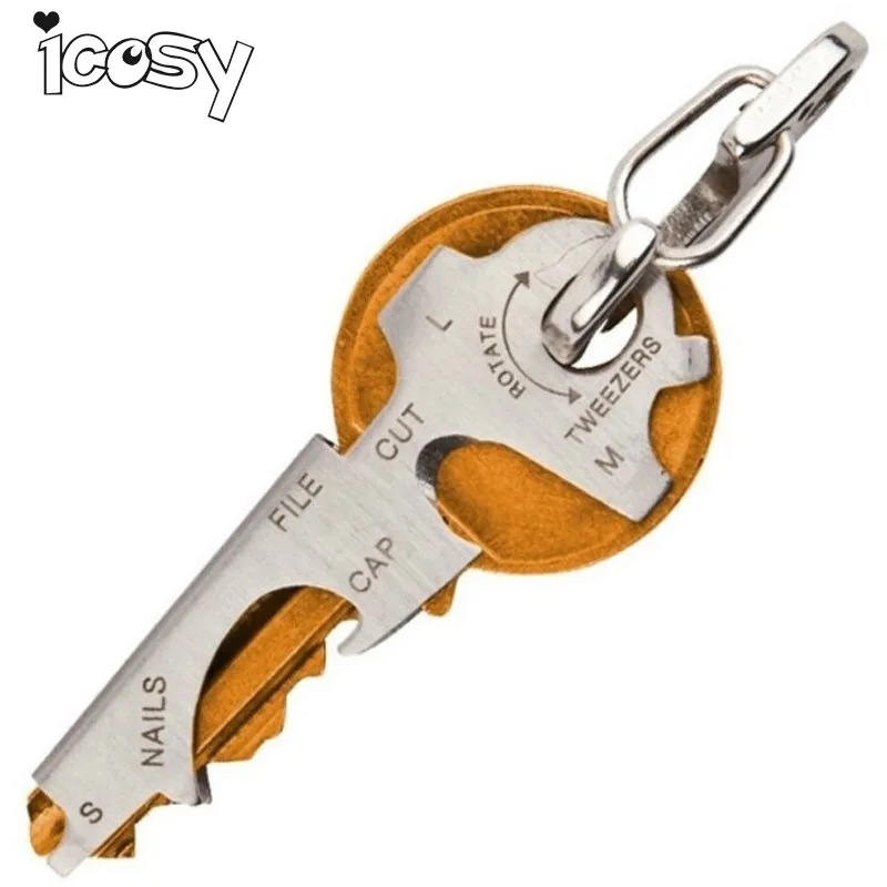 

Keys Shaped Bottle Opener Keychain shaped Stainless Steel Silver Color Key Ring Beer Bottle Opener Unique Creative Gift A10D15